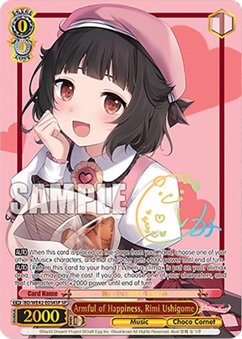 Image for Armful of Happiness, Rimi Ushigome (SP) (BanG Dream! Girls Band Party! Countdown Collection Premium Booster) (BD/WE42-E054SP SP) - Weiss Schwarz