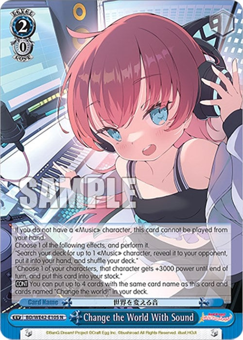 Image for Change the World With Sound (BanG Dream! Girls Band Party! Countdown Collection Premium Booster) (BD/WE42-E105 N) - Weiss Schwarz
