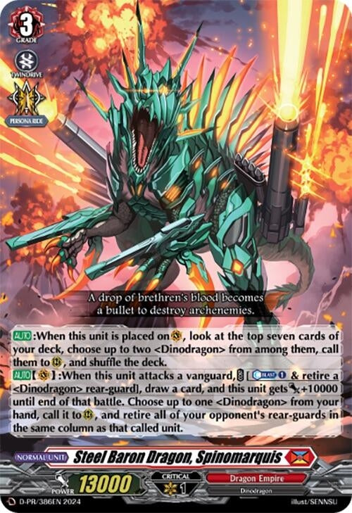 Image for Steel Baron Dragon, Spinomarquis (D Promo Cards) (D-PR/386EN) - Cardfight Vanguard