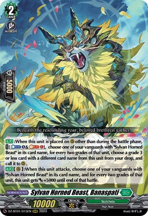 Image for Sylvan Horned Beast, Banaspati (DZ-BT01: Fated Clash) (DZ-BT01/015EN) - Cardfight Vanguard
