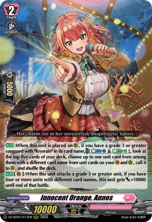 Image for Innocent Orange, Annes (DZ-BT01: Fated Clash) (DZ-BT01/017EN) - Cardfight Vanguard