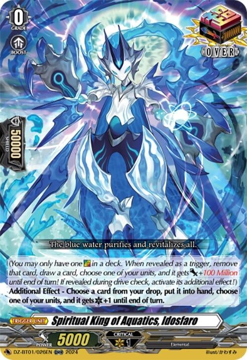 Image for Spiritual King of Aquatics, Idosfaro (ORR) (DZ-BT01: Fated Clash) (DZ-BT01/026EN) - Cardfight Vanguard