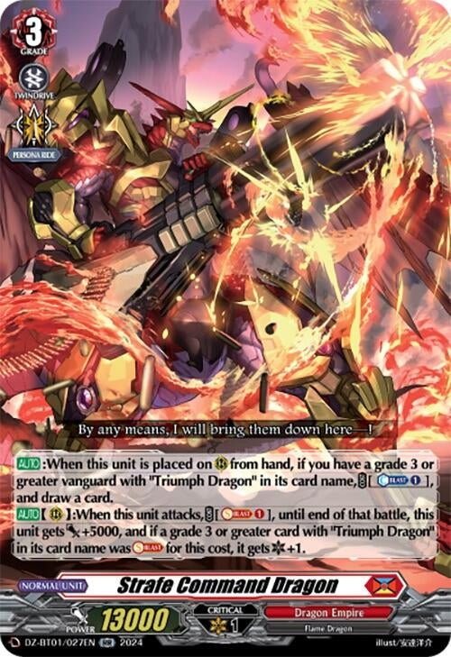 Image for Strafe Command Dragon (DZ-BT01: Fated Clash) (DZ-BT01/027EN) - Cardfight Vanguard