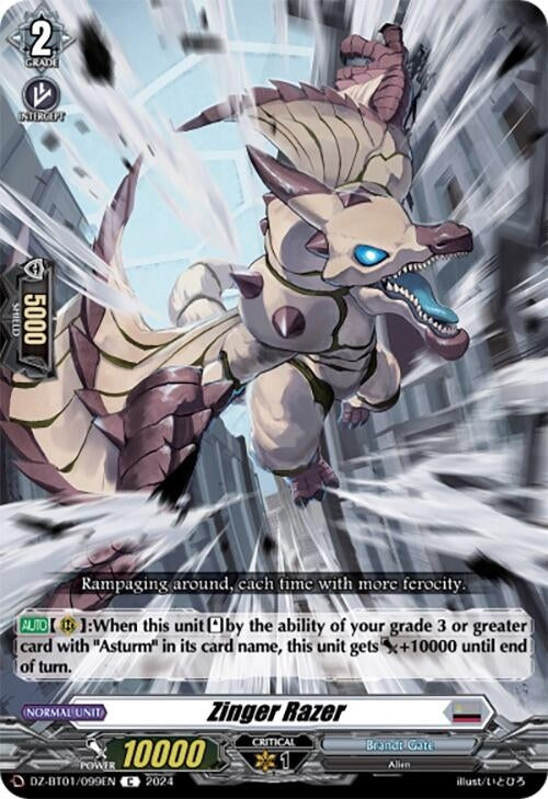 Image for Zinger Razer (DZ-BT01: Fated Clash) (DZ-BT01/099EN) - Cardfight Vanguard