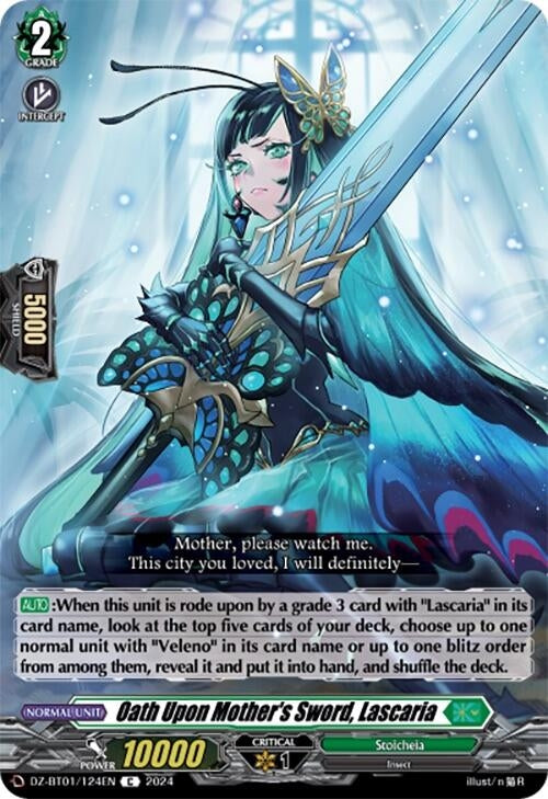 Image for Oath Upon Mother's Sword, Lascaria (DZ-BT01: Fated Clash) (DZ-BT01/124EN) - Cardfight Vanguard