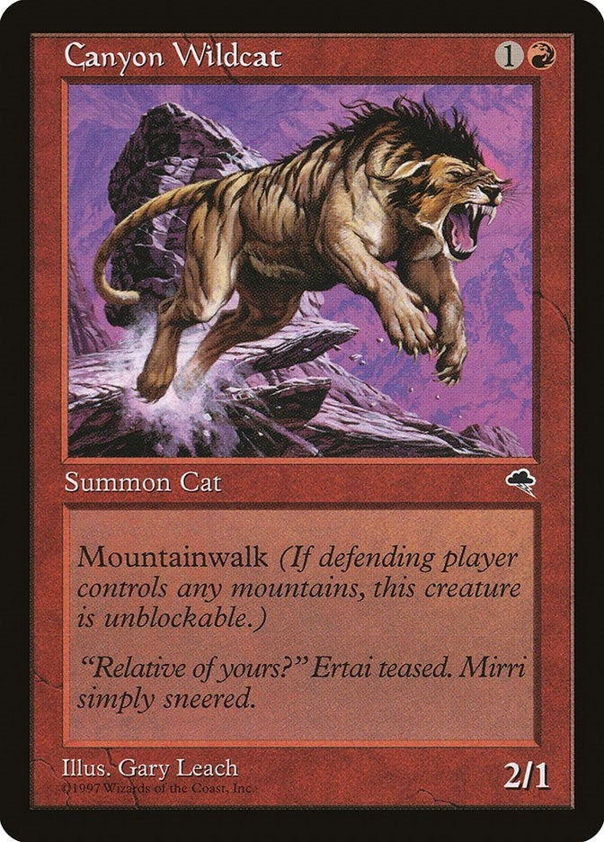 Image for Canyon Wildcat (Tempest) (167) - Magic: The Gathering