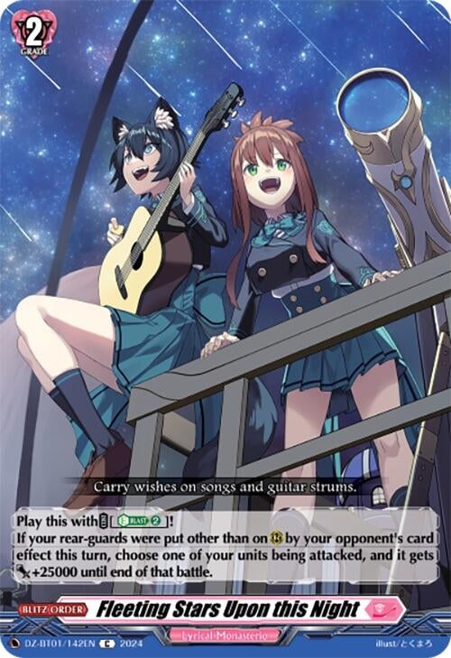 Image for Fleeting Stars Upon this Night (DZ-BT01: Fated Clash) (DZ-BT01/142EN) - Cardfight Vanguard