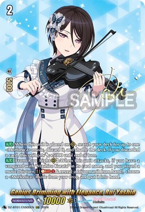 Image for Genius Brimming with Elegance, Rui Yashio (EXS) (DZ-BT01: Fated Clash) (DZ-BT01/EXS05EN) - Cardfight Vanguard