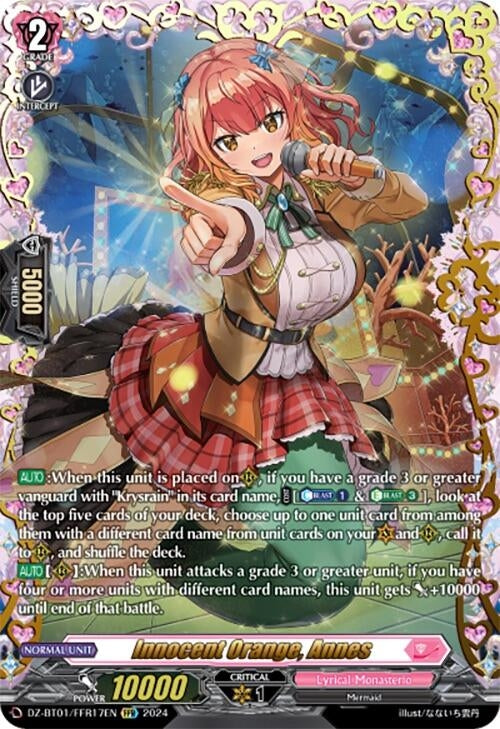 Image for Innocent Orange, Annes (FFR) (DZ-BT01: Fated Clash) (DZ-BT01/FFR17EN) - Cardfight Vanguard