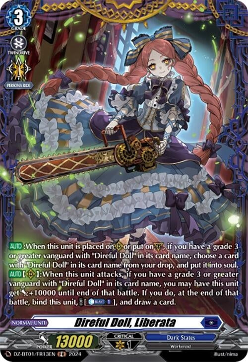 Image for Direful Doll, Liberata (FR) (DZ-BT01: Fated Clash) (DZ-BT01/FR13EN) - Cardfight Vanguard
