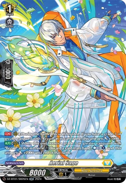 Image for Aerial Sage (SR) (DZ-BT01: Fated Clash) (DZ-BT01/SR26EN) - Cardfight Vanguard