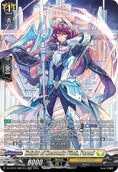 Image for Knight of Heavenly Pitch, Percel (SR) (DZ-BT01: Fated Clash) (DZ-BT01/SR27EN) - Cardfight Vanguard