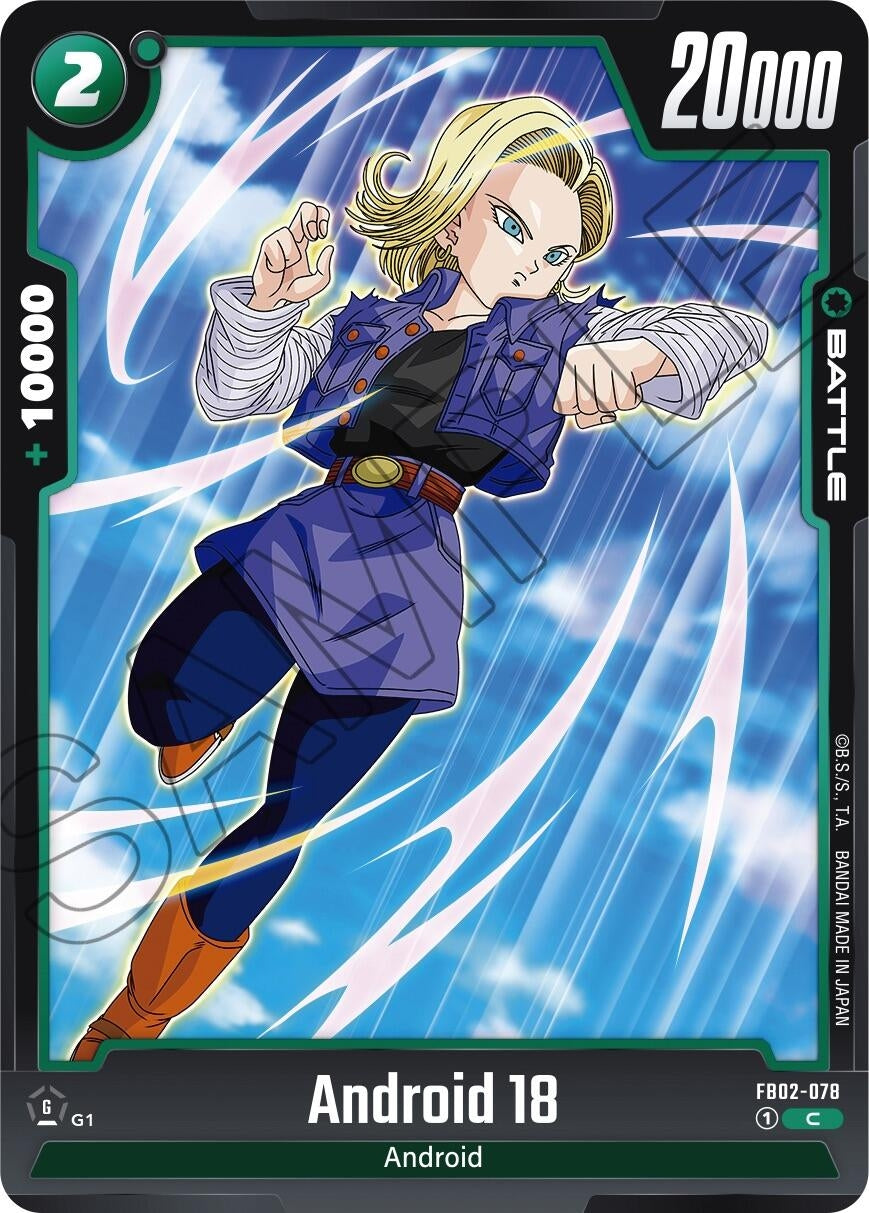 Image for Android 18 - FB02-078 (Blazing Aura) (FB02-078) - Dragon Ball Super: Fusion World
