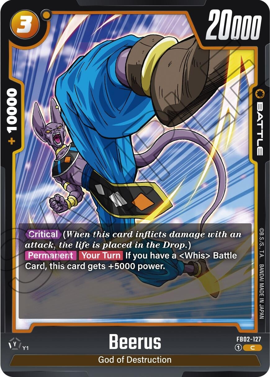 Image for Beerus - FB02-127 (Blazing Aura) (FB02-127) - Dragon Ball Super: Fusion World