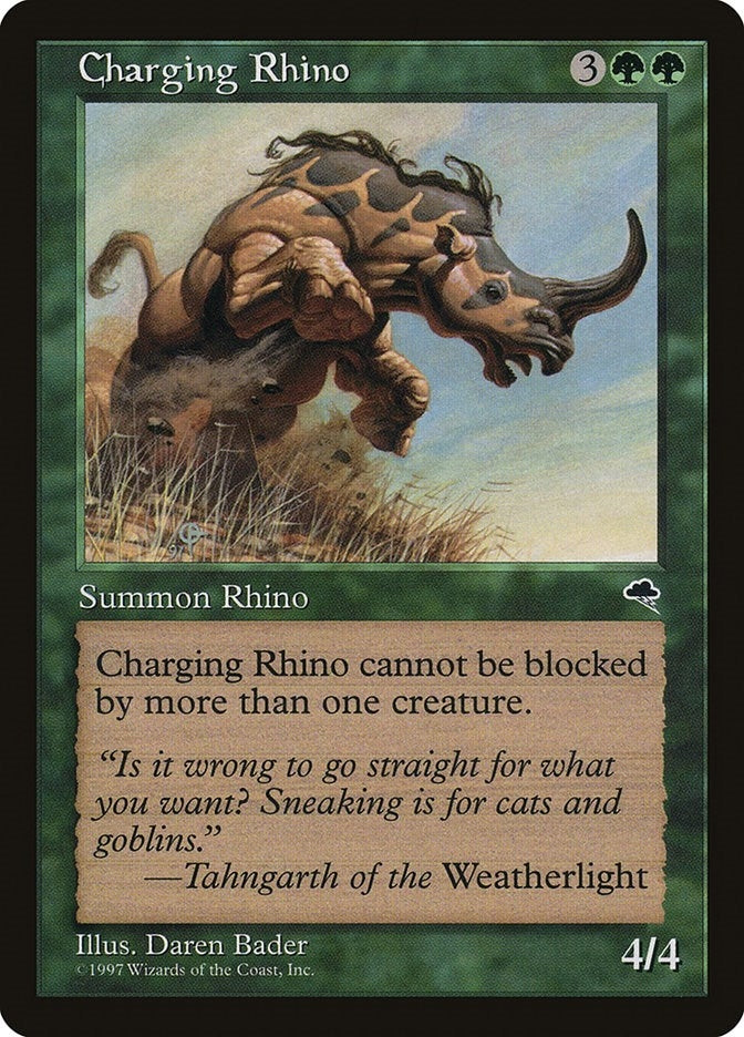 Image for Charging Rhino (Tempest) (218) - Magic: The Gathering