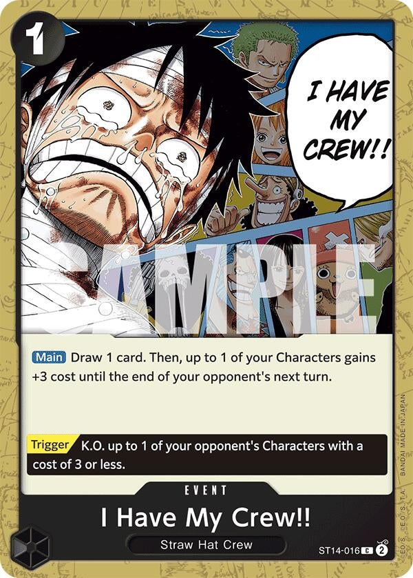 Image for I Have My Crew!! (Starter Deck 14: 3D2Y) (ST14-016) - One Piece Card Game