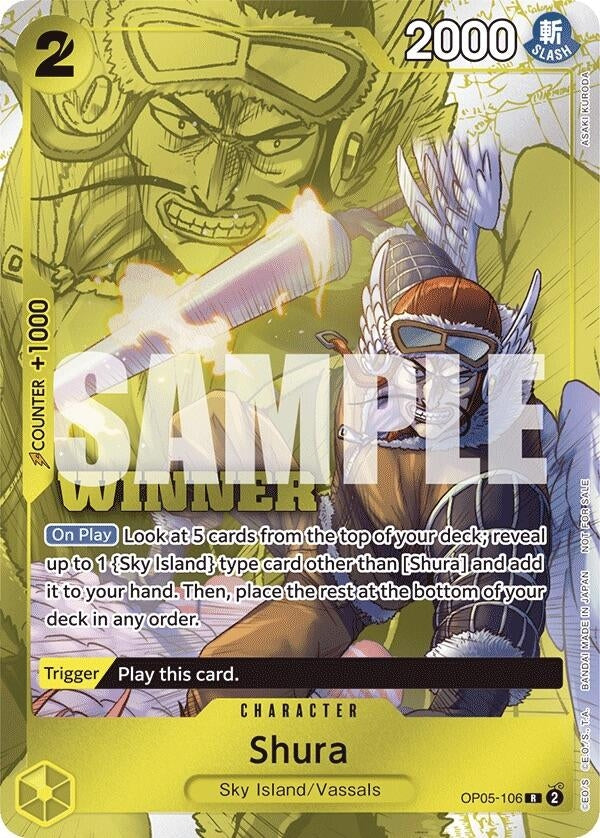 Image for Shura (Winner Pack Vol. 7) (One Piece Promotion Cards) (OP05-106) - One Piece Card Game