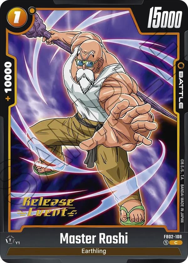 Image for Master Roshi - FB02-108 (Blazing Aura Release Event Cards) (FB02-108) - Dragon Ball Super: Fusion World