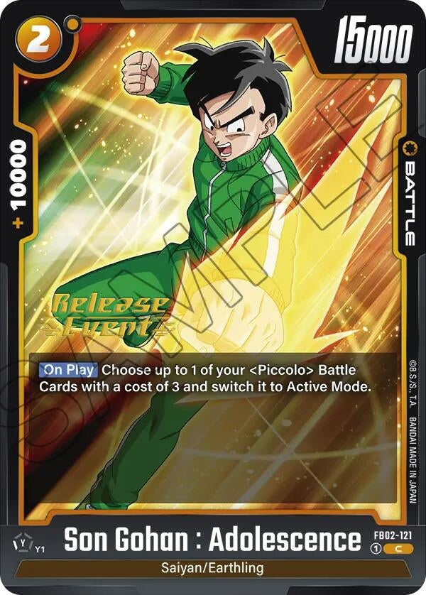 Image for Son Gohan : Adolescence - FB02-121 (Blazing Aura Release Event Cards) (FB02-121) - Dragon Ball Super: Fusion World