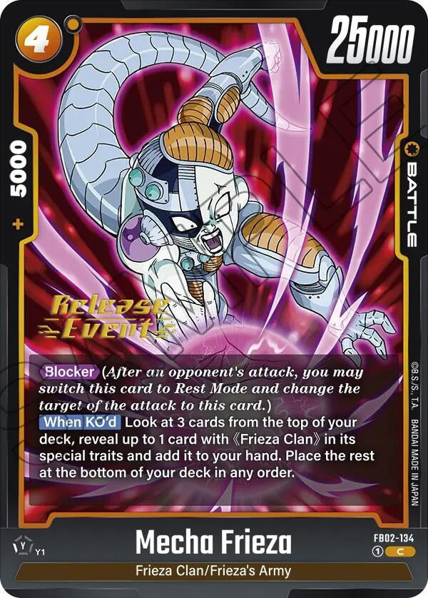 Image for Mecha Frieza (Blazing Aura Release Event Cards) (FB02-134) - Dragon Ball Super: Fusion World