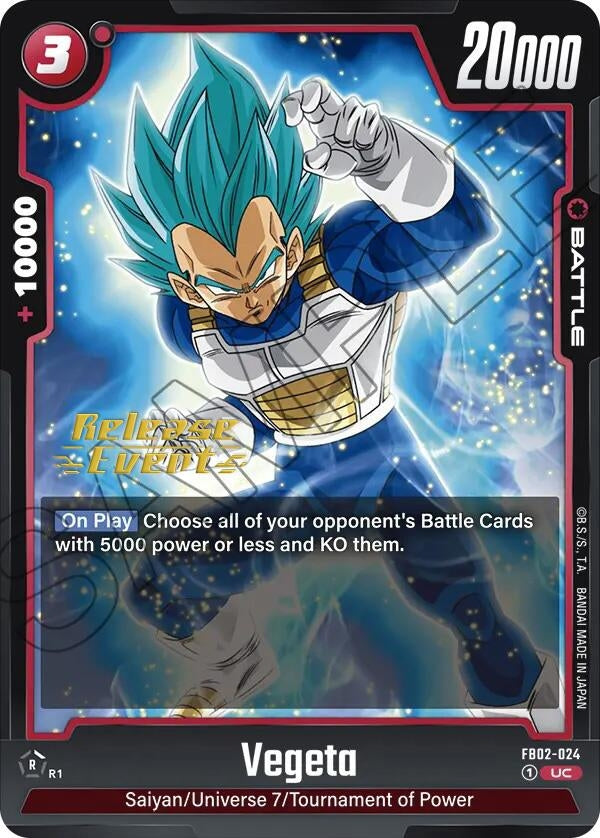 Image for Vegeta - FB02-024 (Blazing Aura Release Event Cards) (FB02-024) - Dragon Ball Super: Fusion World