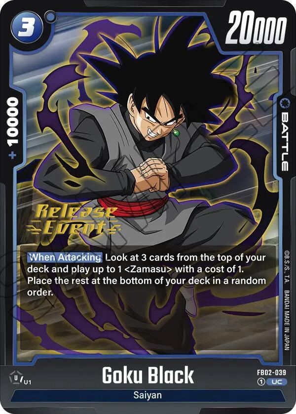 Image for Goku Black - FB02-039 (Blazing Aura Release Event Cards) (FB02-039) - Dragon Ball Super: Fusion World