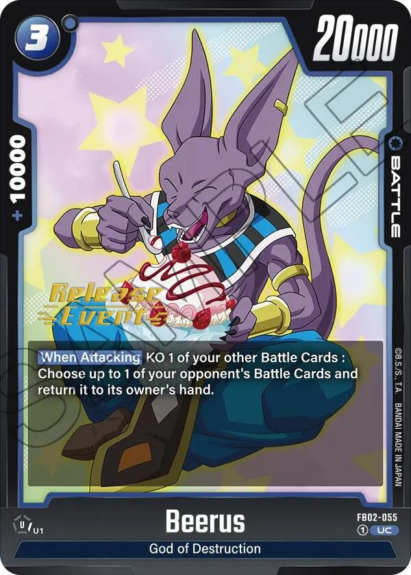 Image for Beerus - FB02-055 (Blazing Aura Release Event Cards) (FB02-055) - Dragon Ball Super: Fusion World