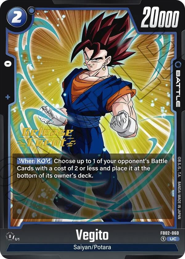 Image for Vegito - FB02-060 (Blazing Aura Release Event Cards) (FB02-060) - Dragon Ball Super: Fusion World