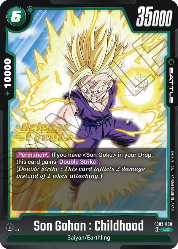 Image for Son Gohan : Childhood - FB02-088 (Blazing Aura Release Event Cards) (FB02-088) - Dragon Ball Super: Fusion World