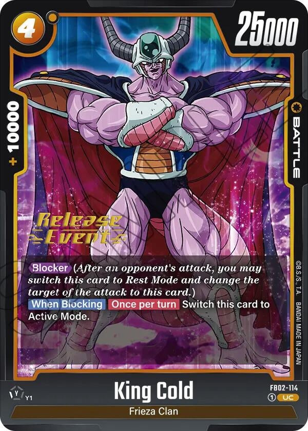 Image for King Cold (Blazing Aura Release Event Cards) (FB02-114) - Dragon Ball Super: Fusion World