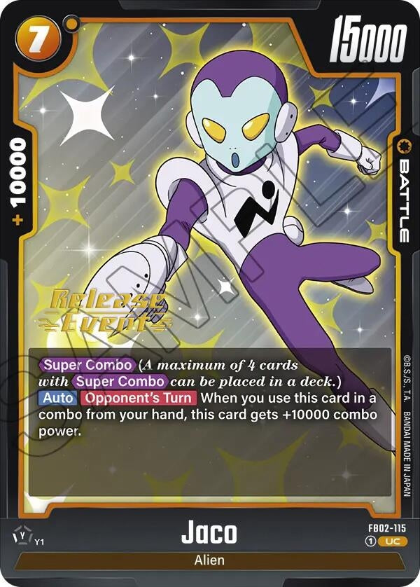 Image for Jaco (Blazing Aura Release Event Cards) (FB02-115) - Dragon Ball Super: Fusion World