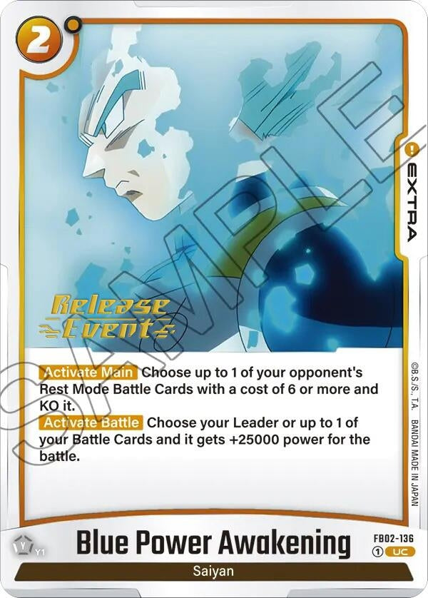 Image for Blue Power Awakening (Blazing Aura Release Event Cards) (FB02-136) - Dragon Ball Super: Fusion World