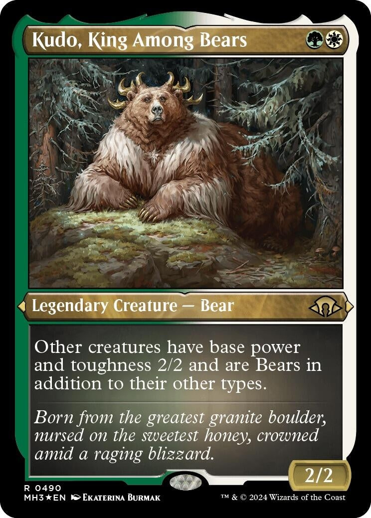 Image for Kudo, King Among Bears (Foil Etched) (Modern Horizons 3) (490) - Magic: The Gathering