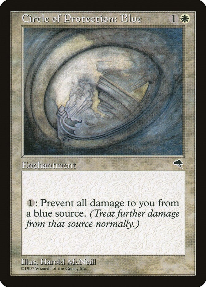 Image for Circle of Protection: Blue (Tempest) (9) - Magic: The Gathering