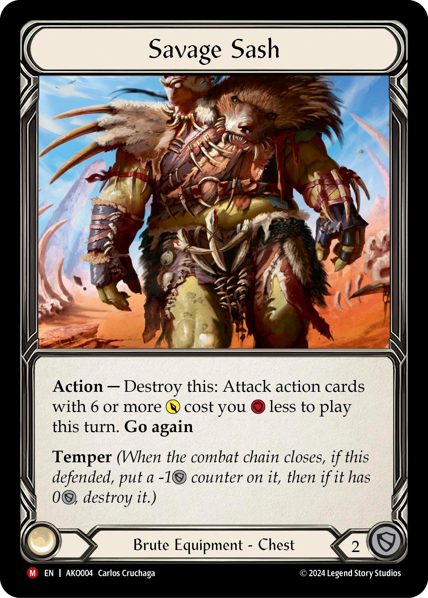 Image for Savage Sash (Armory Deck: Kayo) (AKO004) - Flesh and Blood TCG