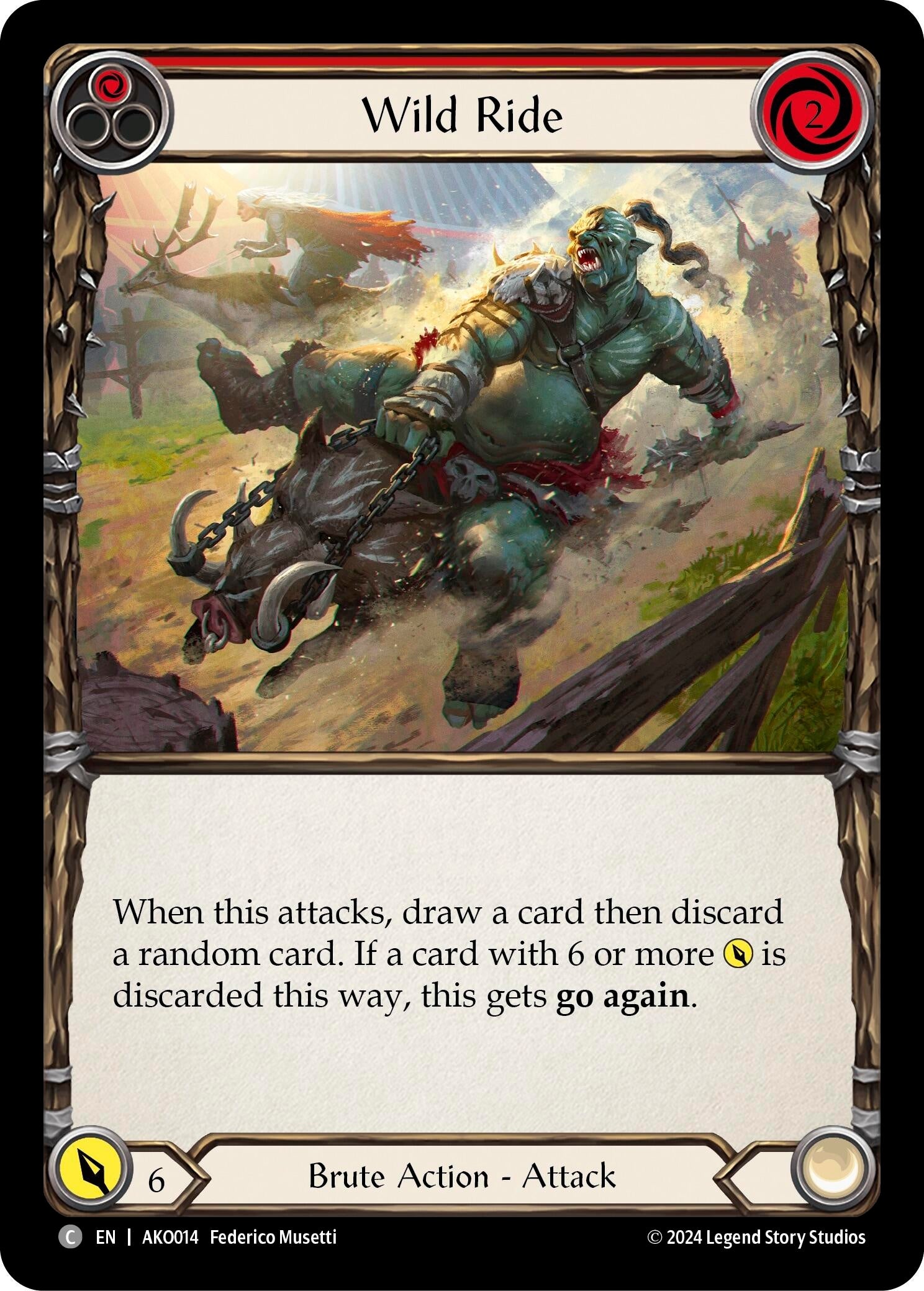 Image for Wild Ride (Red) (Armory Deck: Kayo) (AKO014) - Flesh and Blood TCG