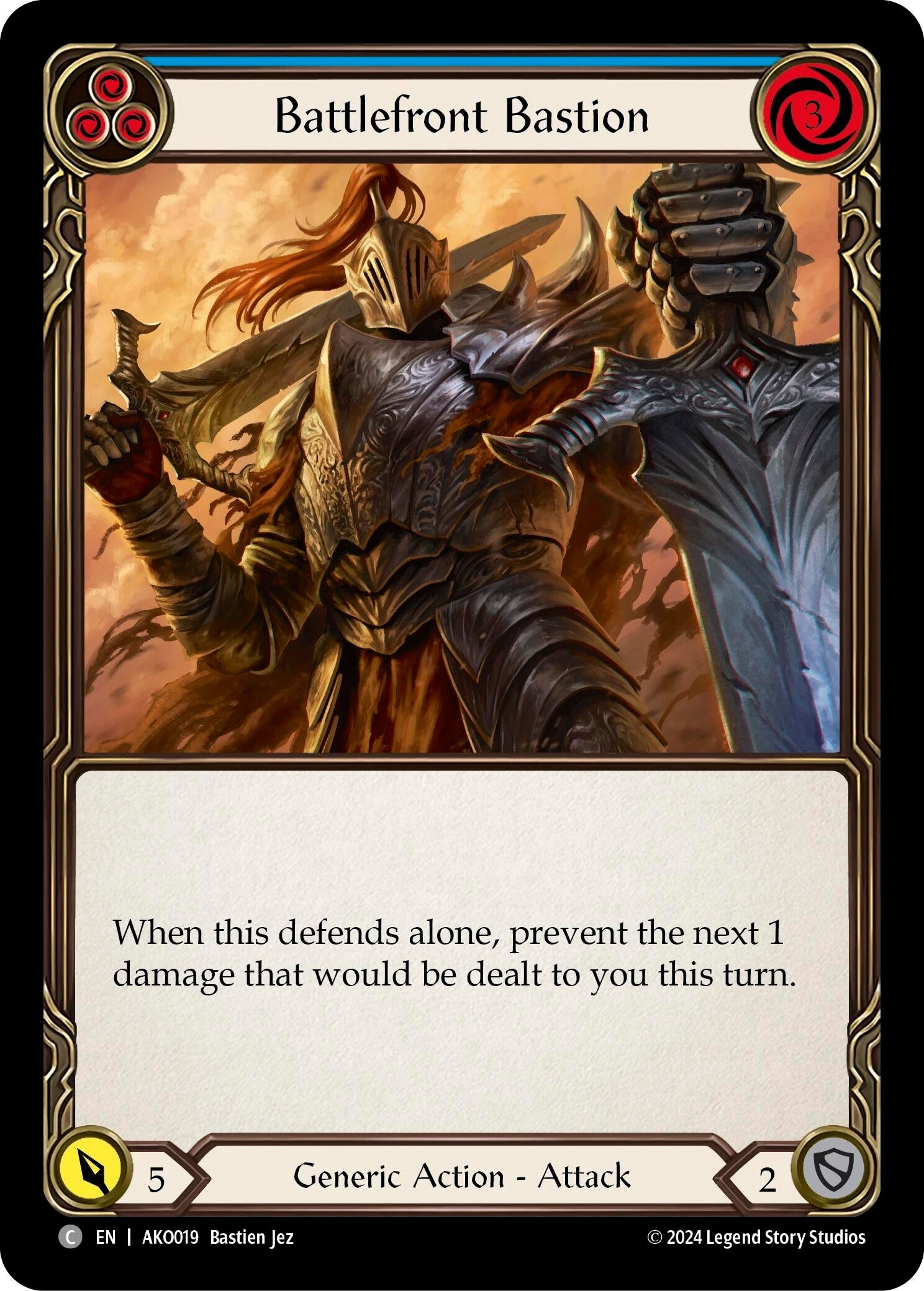 Image for Battlefront Bastion (Armory Deck: Kayo) (AKO019) - Flesh and Blood TCG