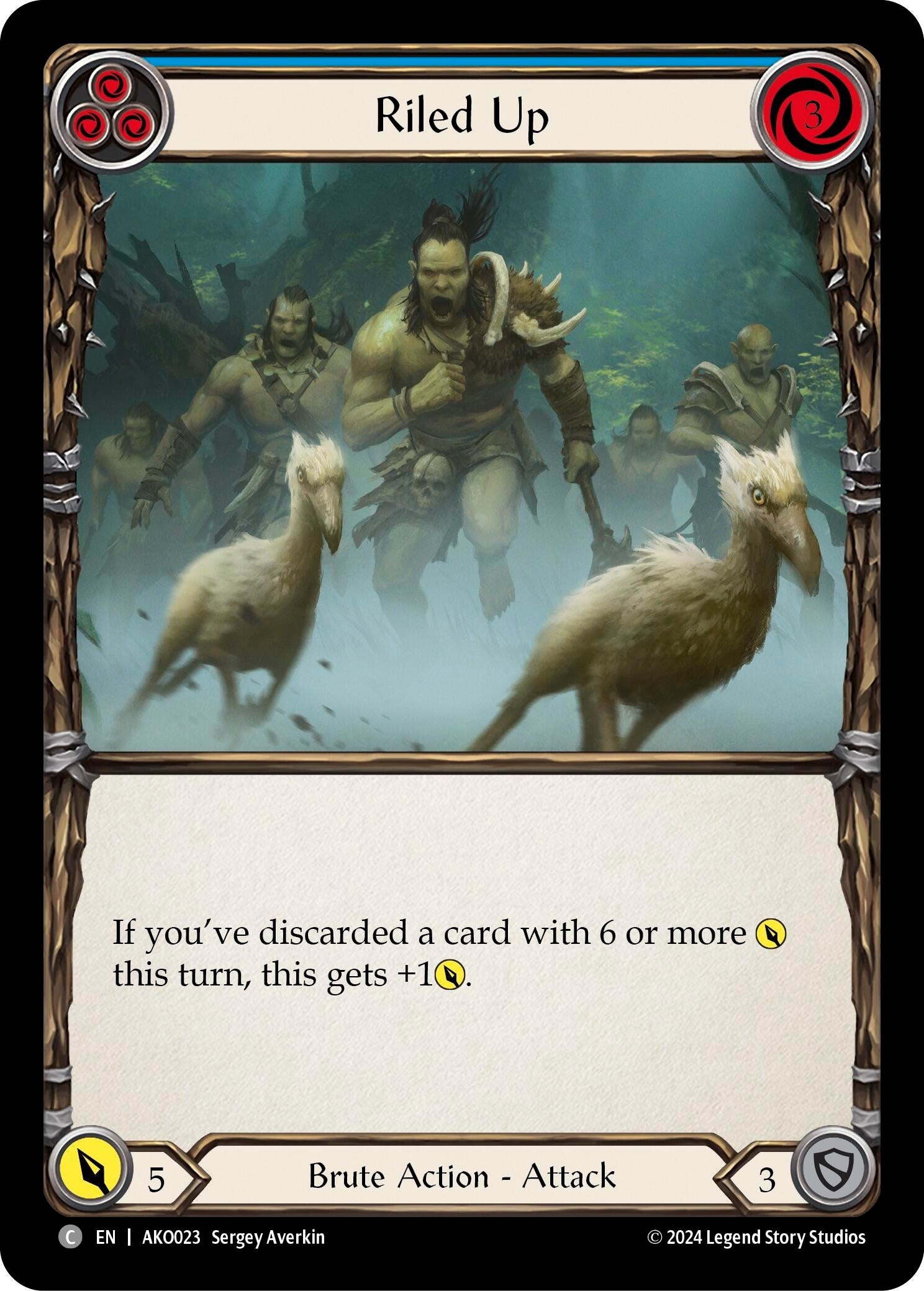Image for Riled Up (Blue) (Armory Deck: Kayo) (AKO023) - Flesh and Blood TCG
