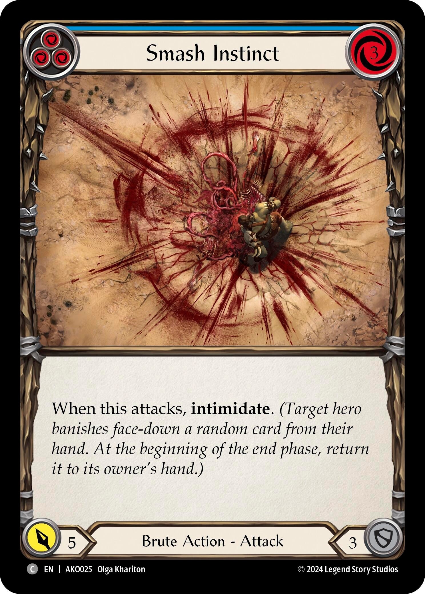 Image for Smash Instinct (Blue) (Armory Deck: Kayo) (AKO025) - Flesh and Blood TCG
