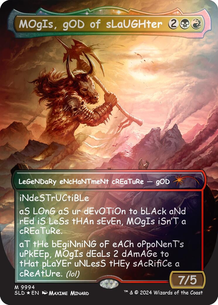 Image for MOgIs, gOD of sLaUGHter (9994) (Rainbow Foil) (Secret Lair Drop Series) (9994) - Magic: The Gathering