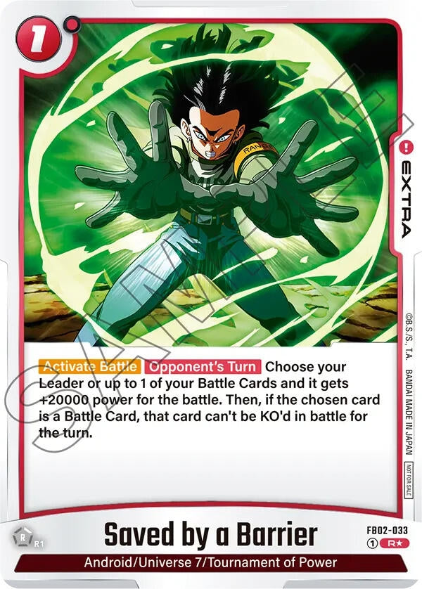 Image for Saved by a Barrier - FB02-033 (Championship Pack 01) (Tournament and Championship Promos) (FB02-033) - Dragon Ball Super: Fusion World