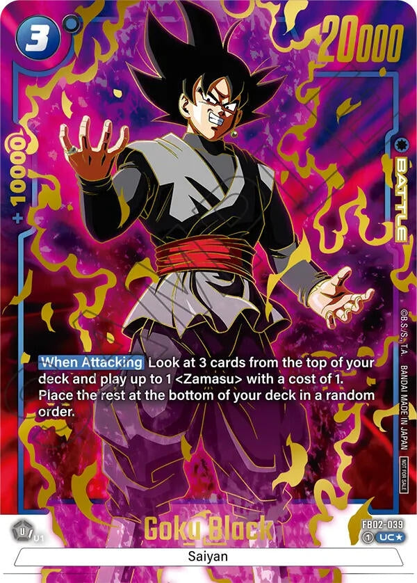 Image for Goku Black - FB02-039 (Championship Pack 01) (Gold) (Tournament and Championship Promos) (FB02-039) - Dragon Ball Super: Fusion World
