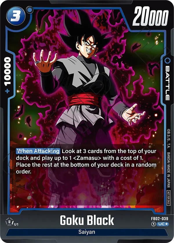 Image for Goku Black - FB02-039 (Championship Pack 01) (Tournament and Championship Promos) (FB02-039) - Dragon Ball Super: Fusion World