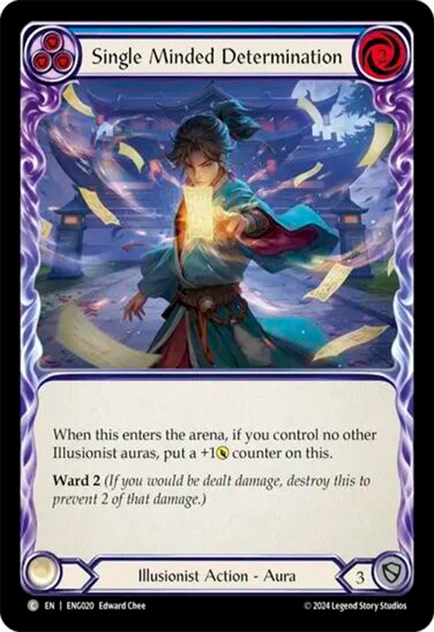 Image for Single Minded Determination (Blitz Deck: Part the Mistveil - Enigma) (ENG020) - Flesh and Blood TCG