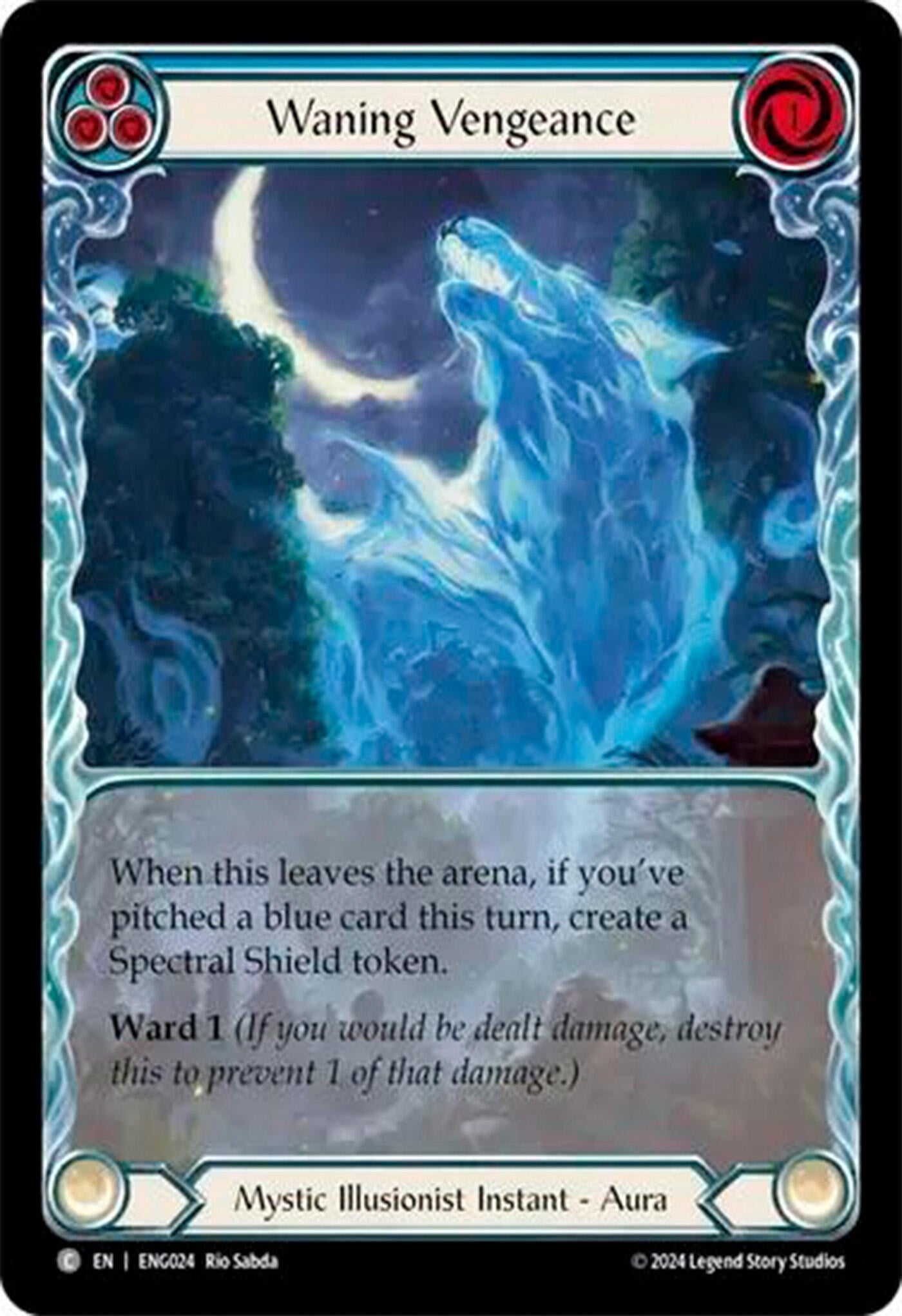 Image for Waning Vengeance (Blue) (Blitz Deck: Part the Mistveil - Enigma) (ENG024) - Flesh and Blood TCG