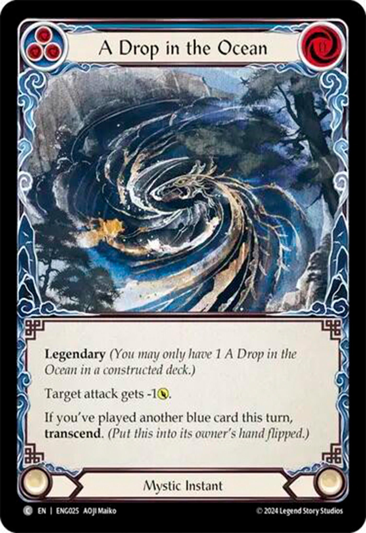 Image for A Drop in the Ocean (Blitz Deck: Part the Mistveil - Enigma) (ENG025) - Flesh and Blood TCG