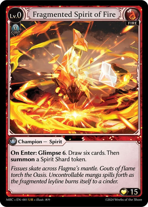 Image for Fragmented Spirit of Fire (Mercurial Heart) (001) - Grand Archive TCG