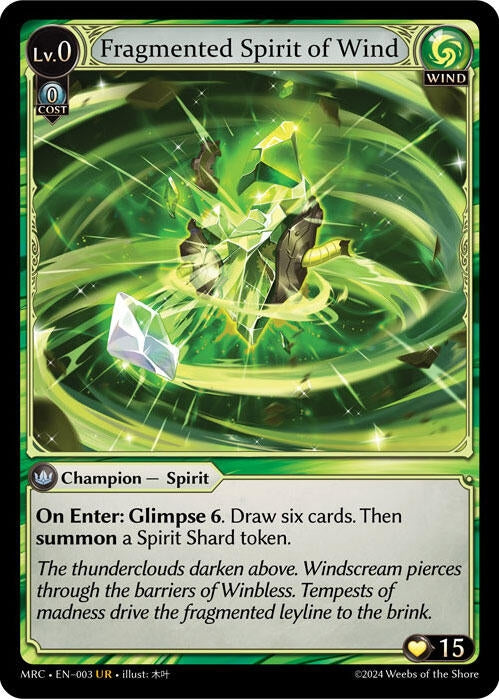 Image for Fragmented Spirit of Wind (Mercurial Heart) (003) - Grand Archive TCG