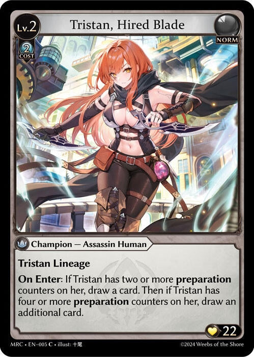 Image for Tristan, Hired Blade (Mercurial Heart) (005) - Grand Archive TCG