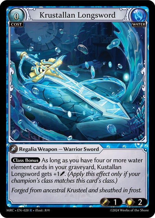 Image for Krustallan Longsword (Mercurial Heart) (020) - Grand Archive TCG